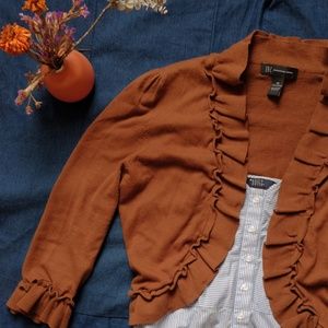 Cropped Ruffle Sweater